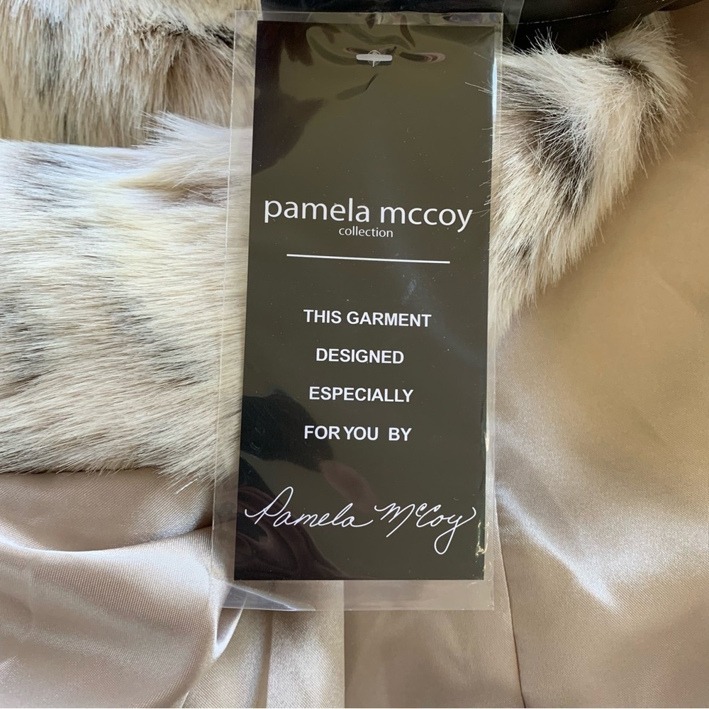 🆕 Pamela McCoy Faux Fur Winter Coat Leopard Print - Picture 11 of 12